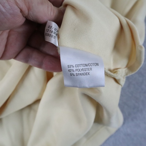 Adidas Golf Polo Shirt Mens Large Climalite Stretch Knit Yellow Short Sleeve - Picture 2 of 6